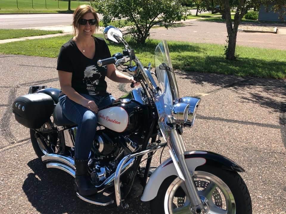 Vicki On her Harley