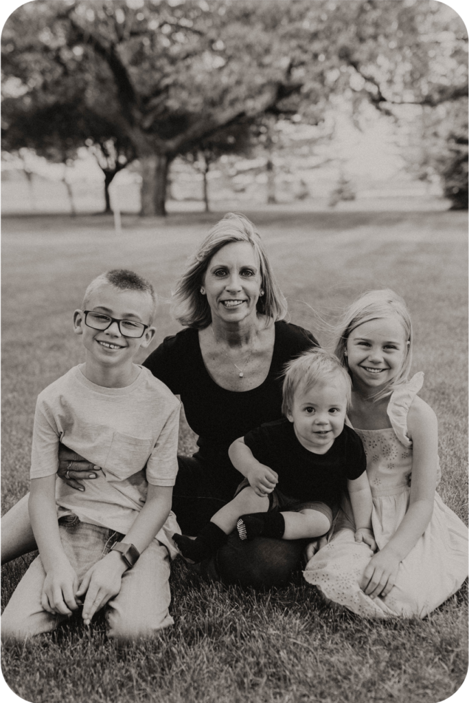 Marie Berg with her Grandkids