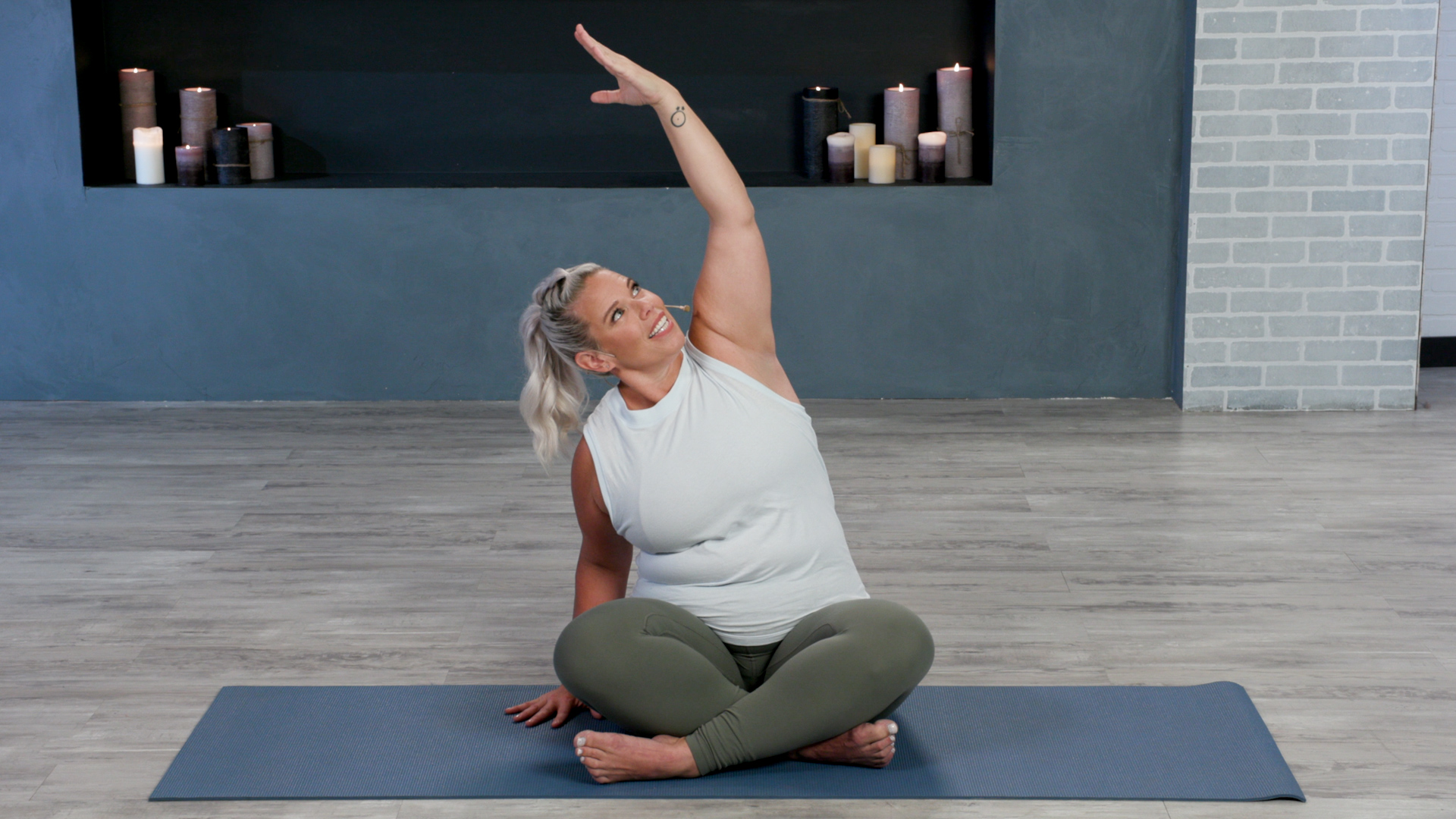 Wellbeats instructor Katie H. leads Calm Gentle Yoga